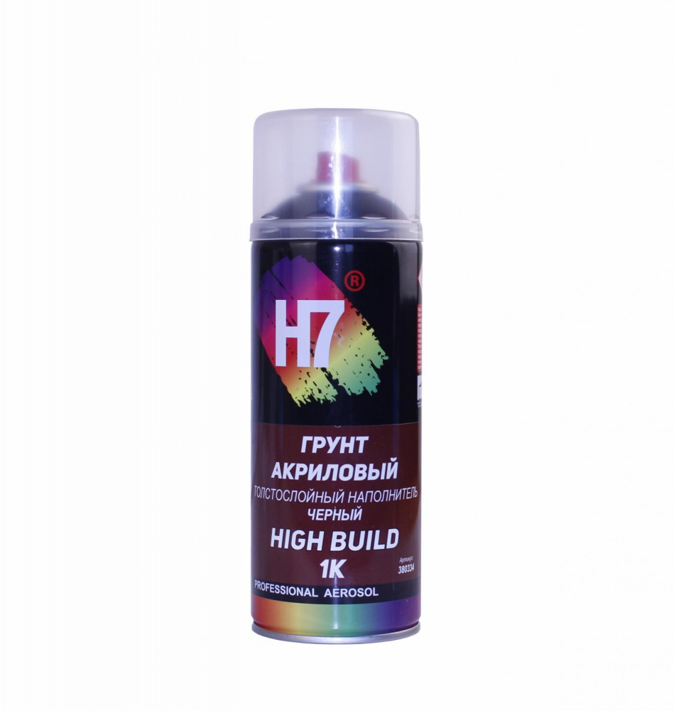 Грунт АЭРО акриловый толстослойный наполнитель High Build 1К черный 380334 H7