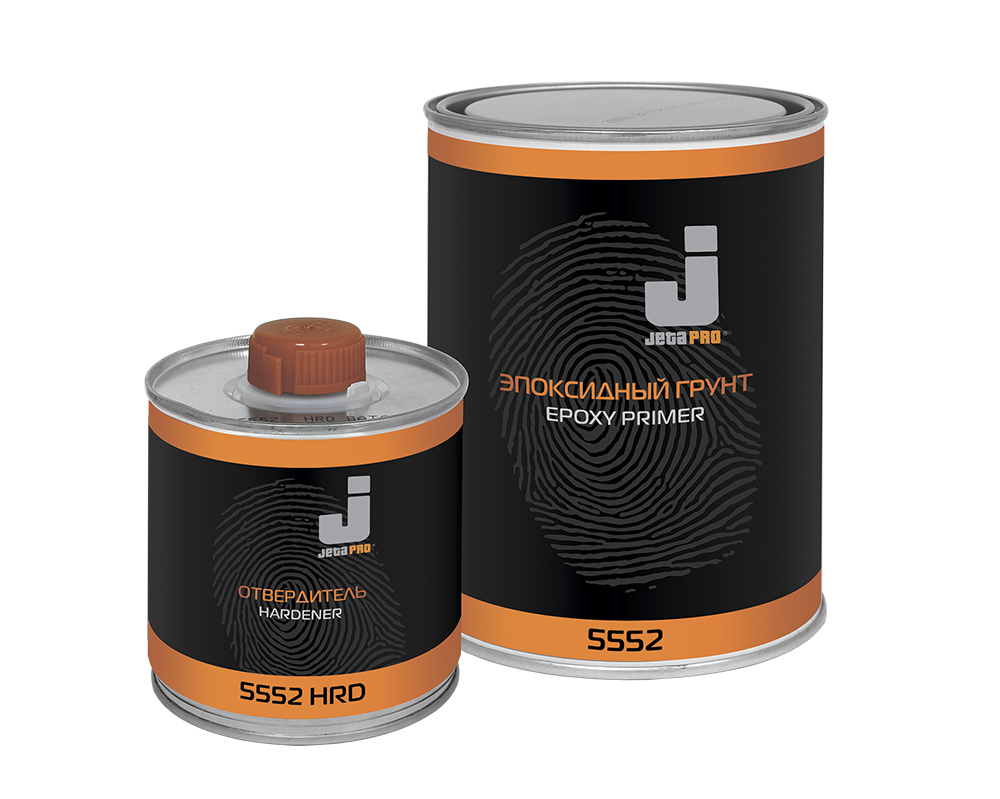 Грунт ЭПОКСИДНЫЙ (антикоррозионный) с отвердителем (серый) 4+1 (0,8л+0,2л)  5552 ДЖЕТА