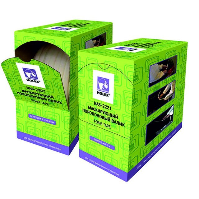 Валик маскирующий поролоновый 13мм х 50м HAS-2207/HAS-243613 ХОЛЕКС  СКИДКИ НЕТ
