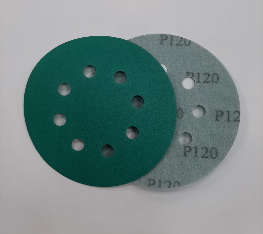 Круг абразивный 125мм 8отв Р120  Green 896855 H7