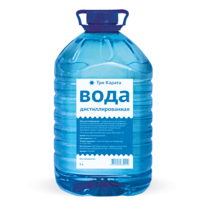 Вода дистиллированная 5,0 л УАК