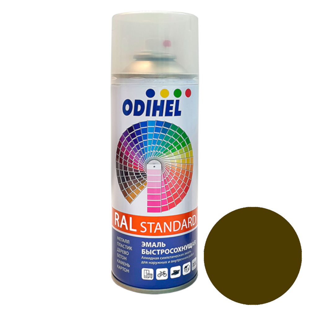 RAL6014 Желто-оливковый АЭРО эмаль алкидная (520мл) ОДИХЕЛ