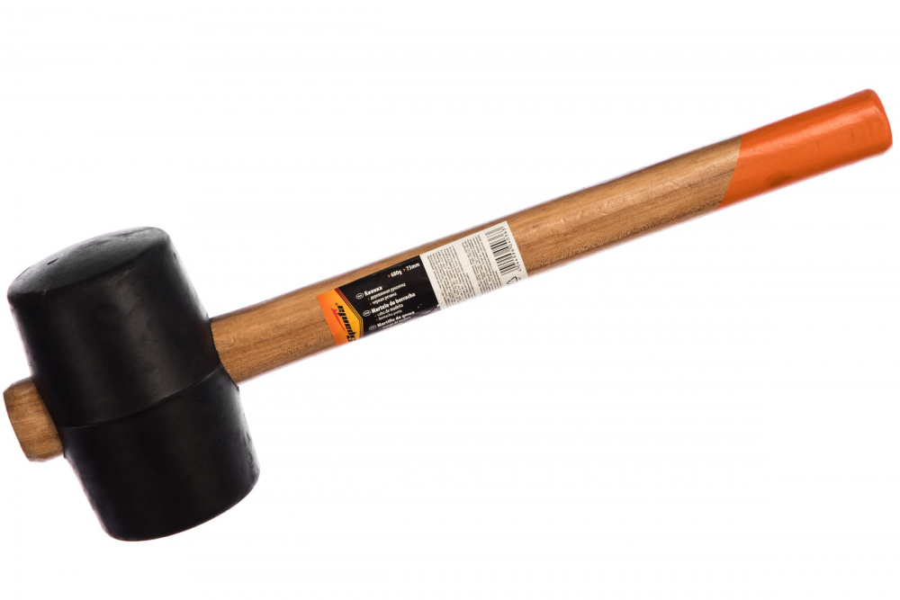 Киянка резиновая, 680 г, черная резина, деревянная рукоятка// 111555 СПАРТА