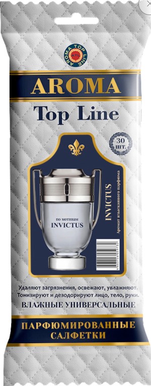 Салфетки влажные Aroma Top Line №47 Paco Rabanne Invictus /30 шт./
