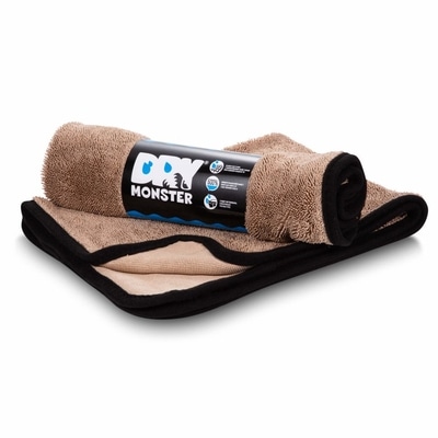 Микрофибра для сушки с оверлоком Голубая 55*75см 750гр/м DRY MONSTER TOWEL  TDT5575BL 