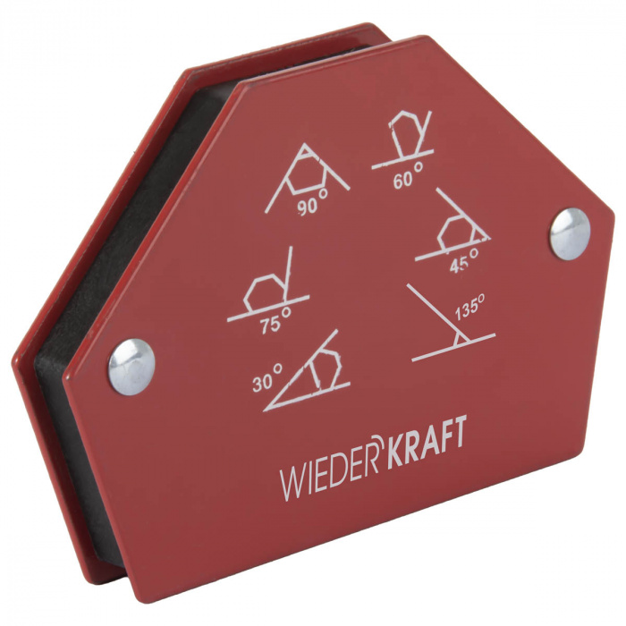 Сварочный магнит WDK-65025, угл 30, 45, 60, 75, 90, 135, усилие 25Lbs ВИДЕРКРАФТ