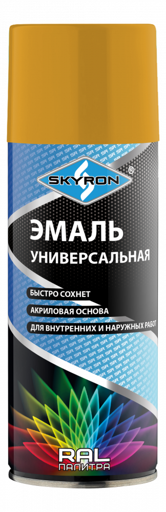 RAL 1007 темно-желтая краска акрил аэро СКАЕРОН 520мл (SR-11007)