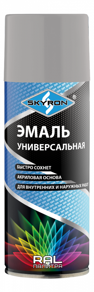 RAL 7035 светло-серая краска акрил аэро СКАЕРОН 520мл (SR-17035)
