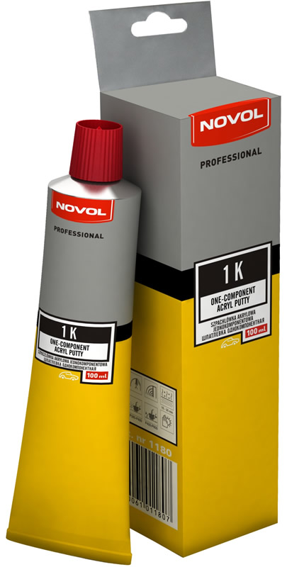 Шпатлевка 1К (однокомпонентная) акриловая отделочная 100мл НОВОЛ 1180