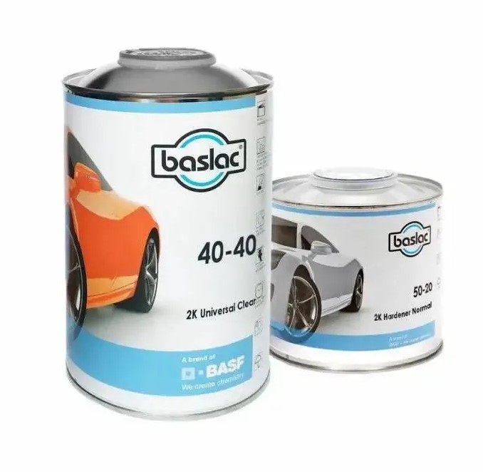 Лак 40-40 универсальный 1,0л + отв 50-20 стандартный 0,5л КОМПЛЕКТ BASLAC