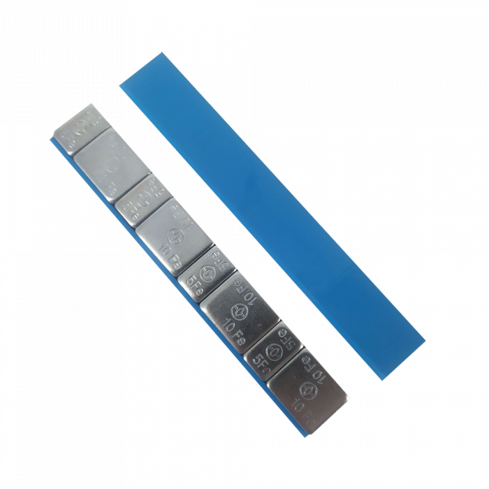 Груза клеевые Fe (5гр+10гр)*4шт (50шт/кор) тонкие, синий скотч, белая коробка NO NAME