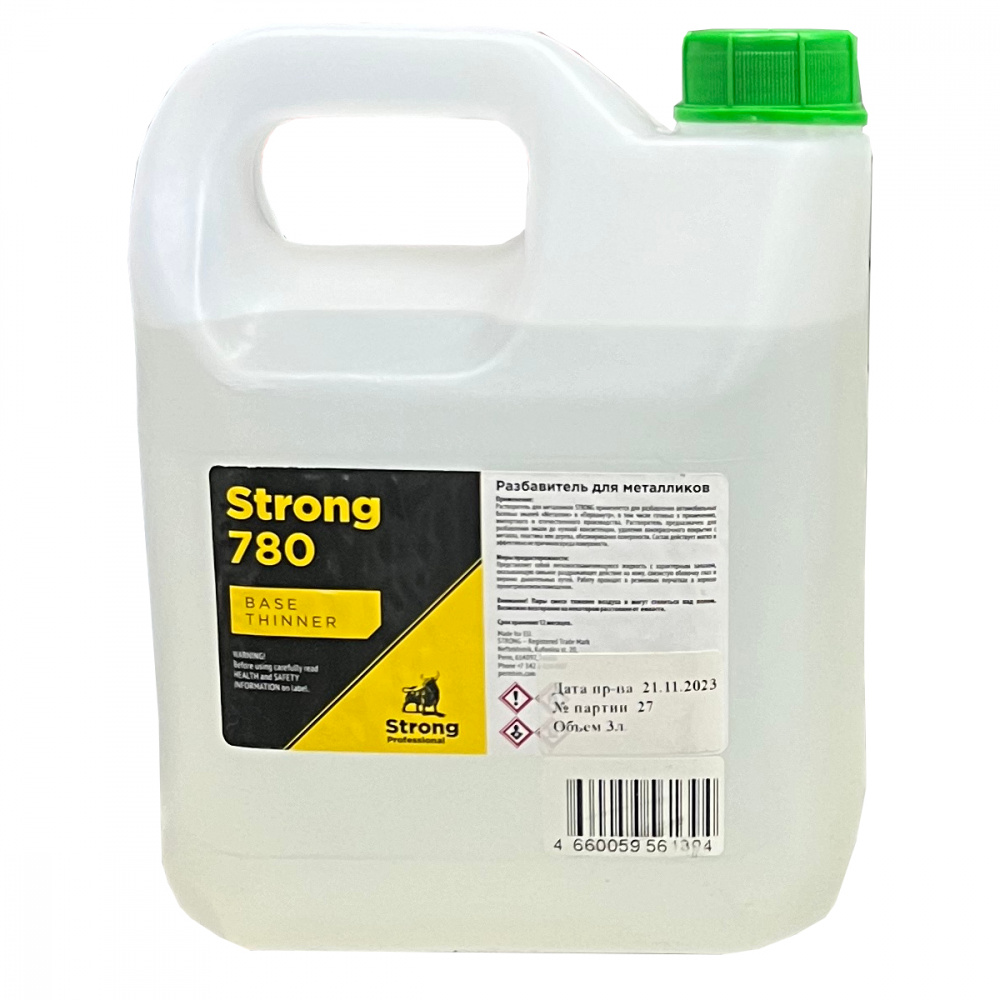 Разбавитель для металликов STRONG 780 BASE THINNER (3 л канистра ) НЕФТЕХИМИК /в коробке 6 шт/