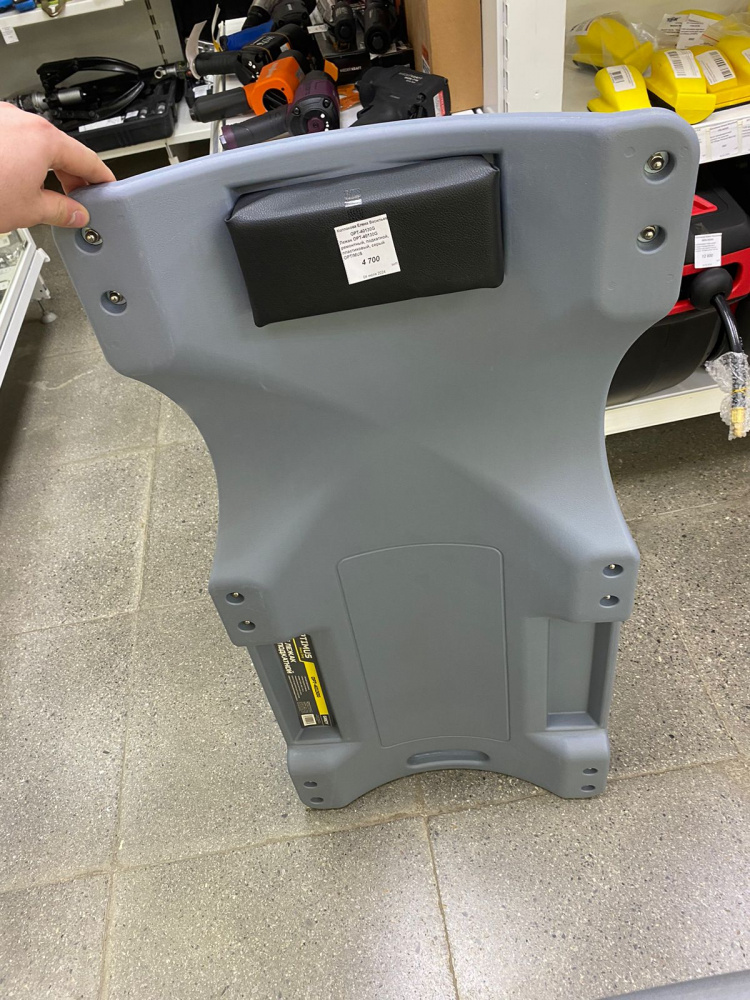 Лежак OPT-40130G ремонтный, подкатной, пластиковый, серый OPTIMUS