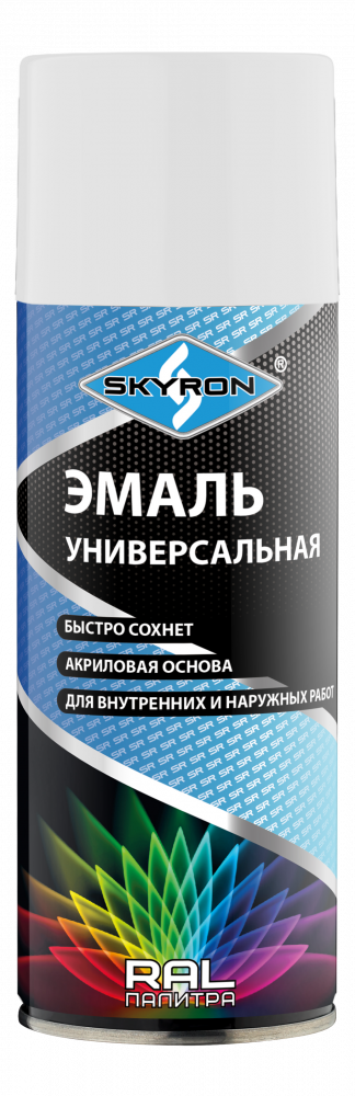 RAL 9003 белая мат. краска акрил аэро СКАЕРОН 520мл (SR-10903)