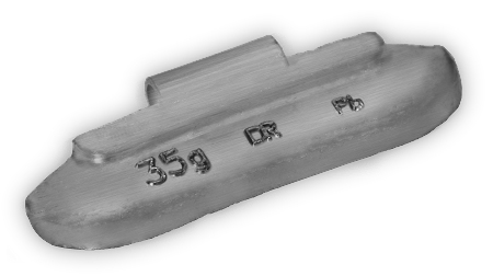 Грузик балансировочный для стальных дисков 35 г (50 шт.)  A-35