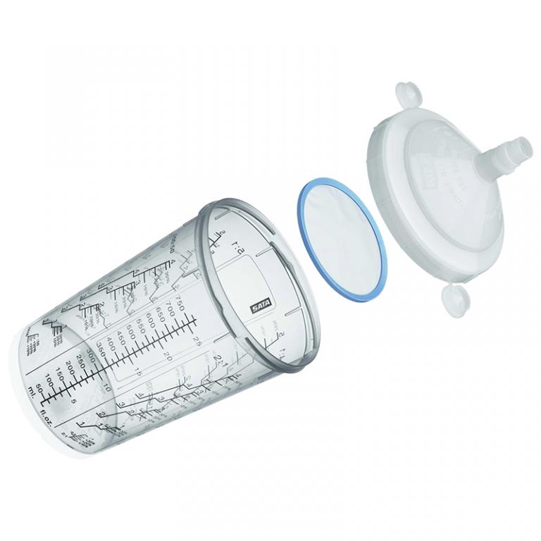 Бачок SATA RPS (Стакан с крышкой и плоским фильтром 125µ 0,9л, 1 упак-40шт) 118471   СНЯТ