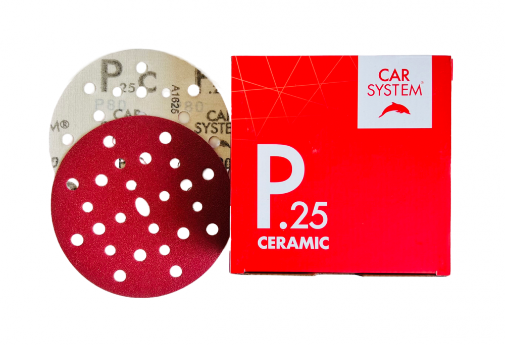 Круг абразивный P25 150мм 25 отверстий P500 КЕРАМИКА на бумажной основе 160002 КАР-СИСТЕМ