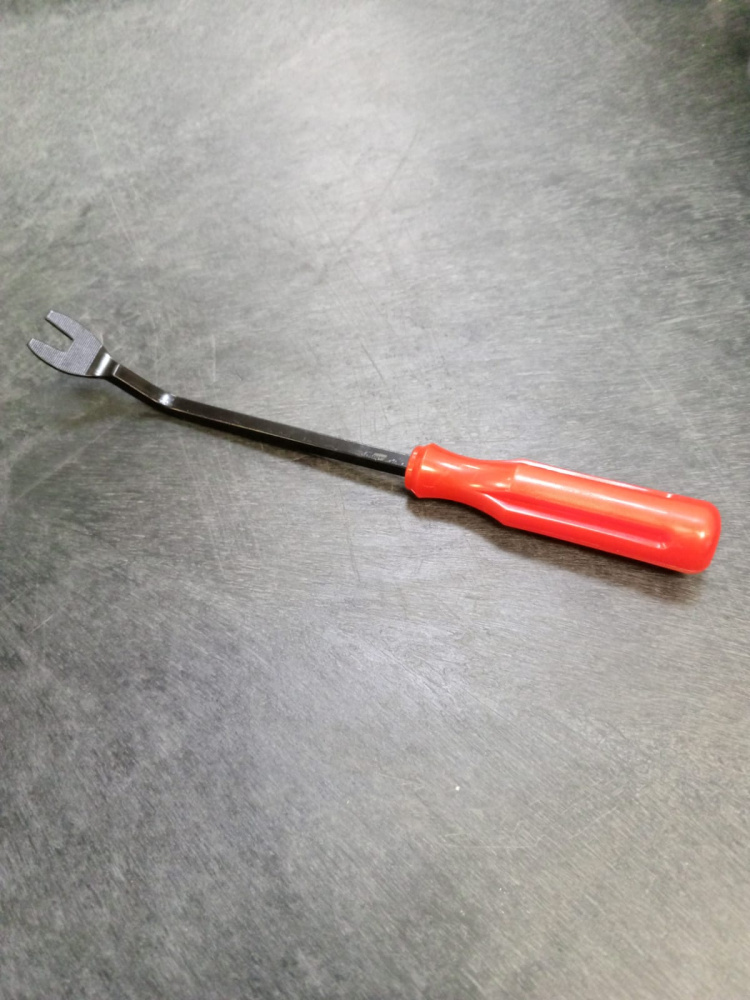 Съемник клипс обшивки (пистонов) металлическиий (красная ручка)